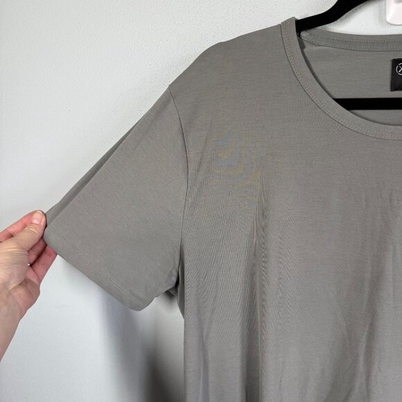 CUTS from Revolve Crew Curve Hem Short Sleeve T-Shirt Gray Mens L Butter Soft - Picture 7 of 9